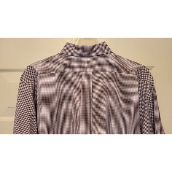 Ralph Lauren Men’s Classic Fit Purple Gingham Long Sleeve Shirt Size 16 34/35 - Picture 4 of 12
